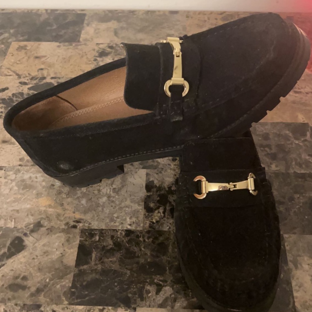 Black Loafers w/ Gold Hardware